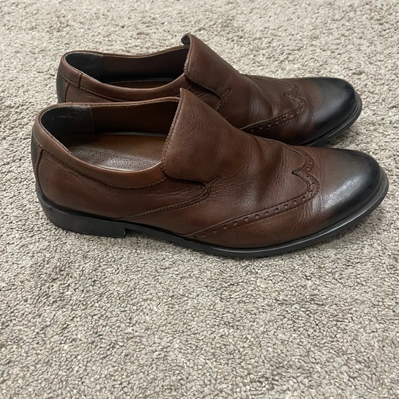 7 For All Mankind Brown Leather Loafers - Picture 2 of 6